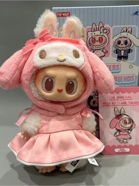 Pop Mart Pink Bunny Costume Doll - Plush Dress Figure